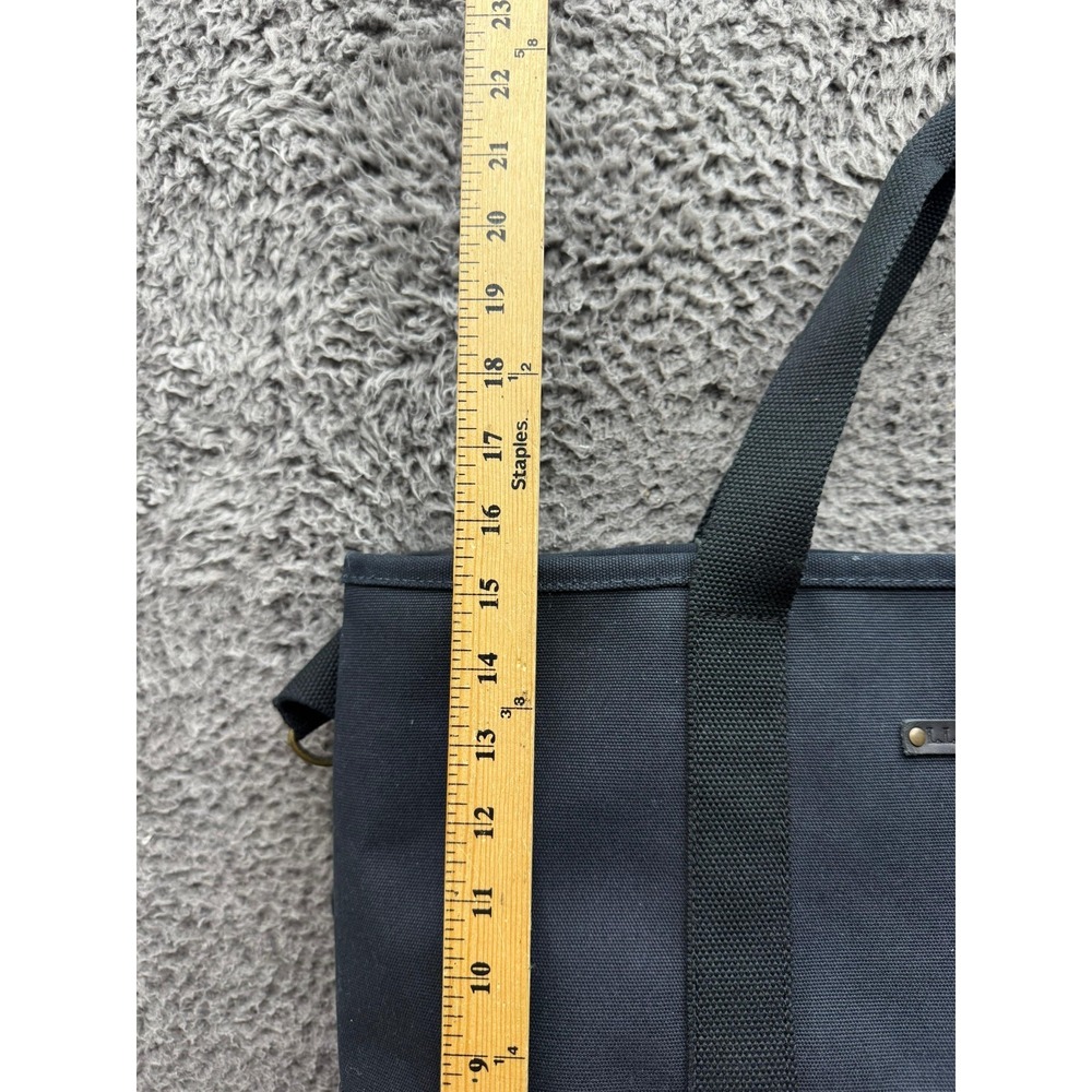 L.L.Bean Nor'easter Canvas Tote Bag Midnight Black Coal Weather Resistant - Picture 15 of 16